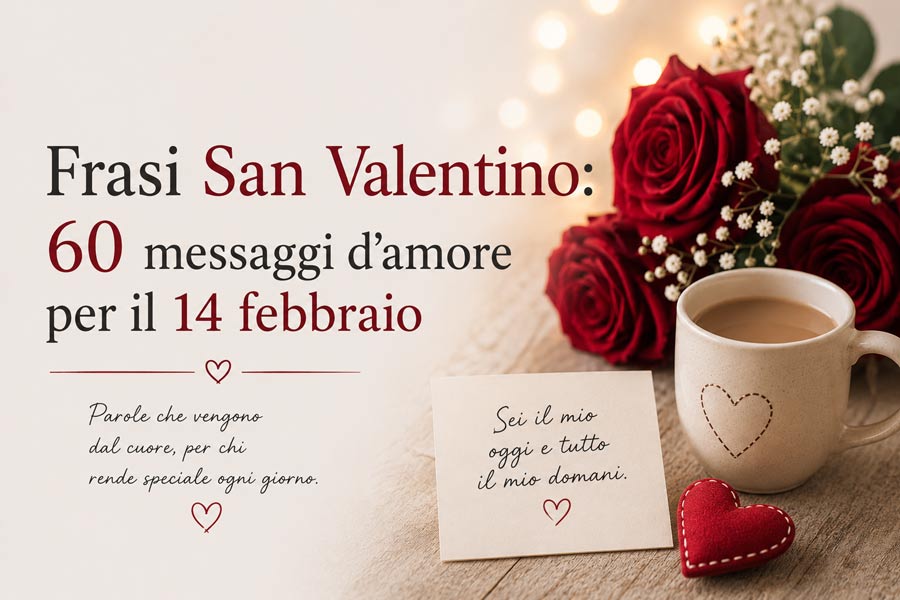 Frasi San Valentino 60 messaggi d'amore per il 14 febbraio