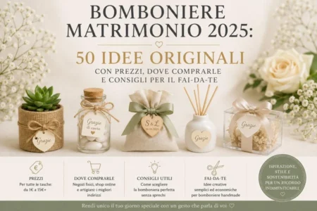 Bomboniere matrimonio 2025 50 idee originali (con prezzi, dove comprarle e consigli per il fai-da-te)