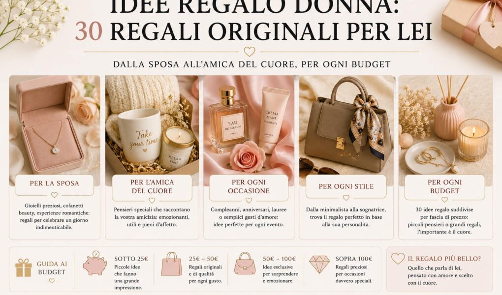 Idee regalo donna 30 regali originali per lei , dalla sposa all'amica del cuore