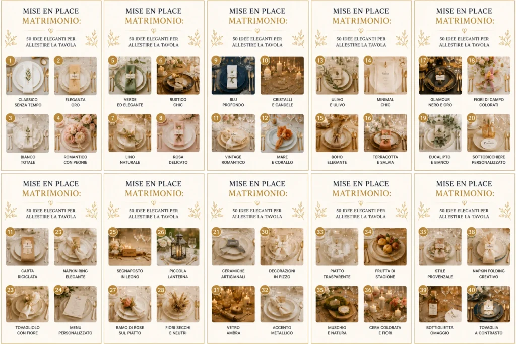 Mise en place matrimonio 50 idee eleganti per allestire la tavola
